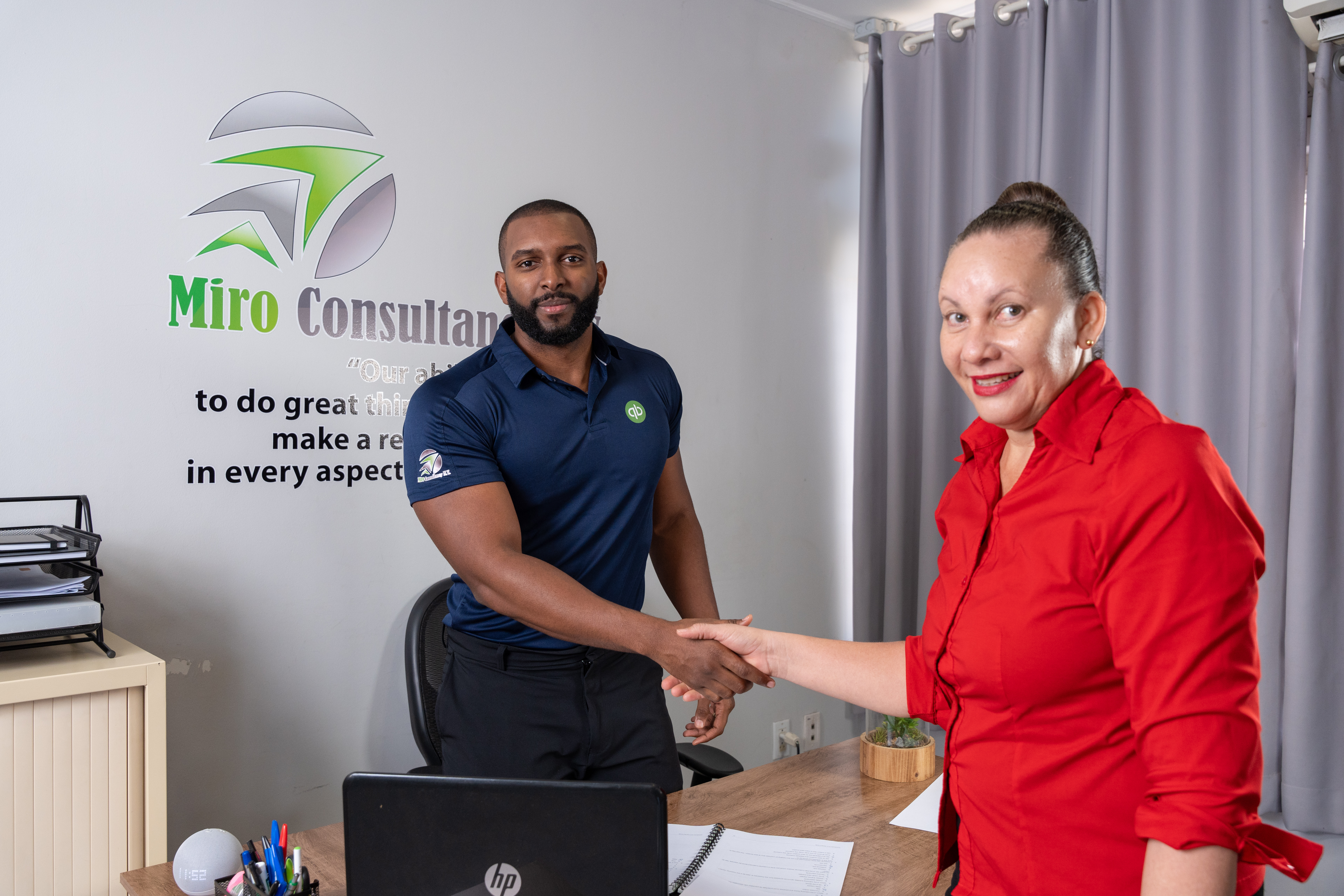 Successful business deal handshake